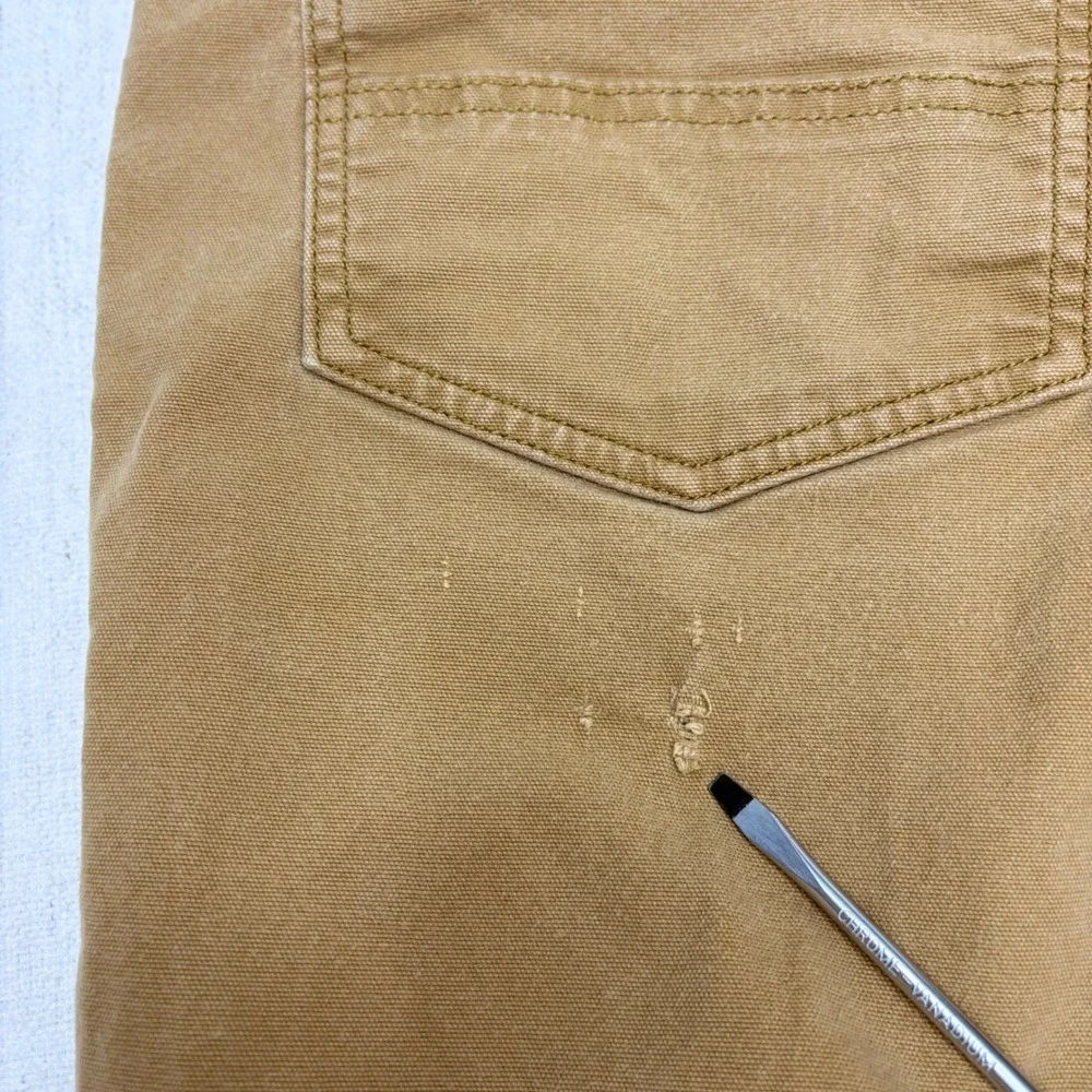 Carhartt Mens BN2517-M Rugged Flex Relaxed Fit Canvas Work Pants Brown 34x30